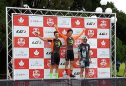 Aeden and Caleb on the podium. Picture by J. Fellman