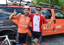 Svein Tuft and Rob Britton at the Nationals. Photo courtesy Canadian Cycling.